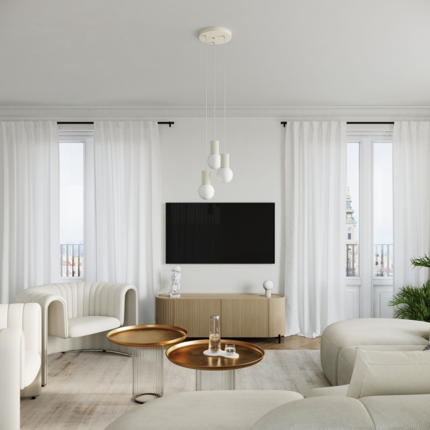 Bordslampa HALO 1xG9/8W/230V diameter 12 cm grädde