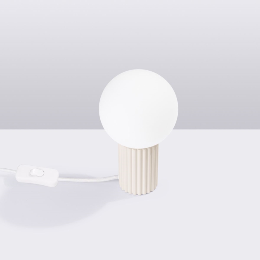 Bordslampa HALO 1xG9/8W/230V diameter 12 cm grädde