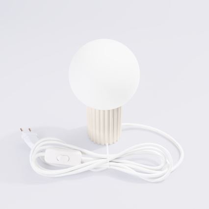 Bordslampa HALO 1xG9/8W/230V diameter 12 cm grädde