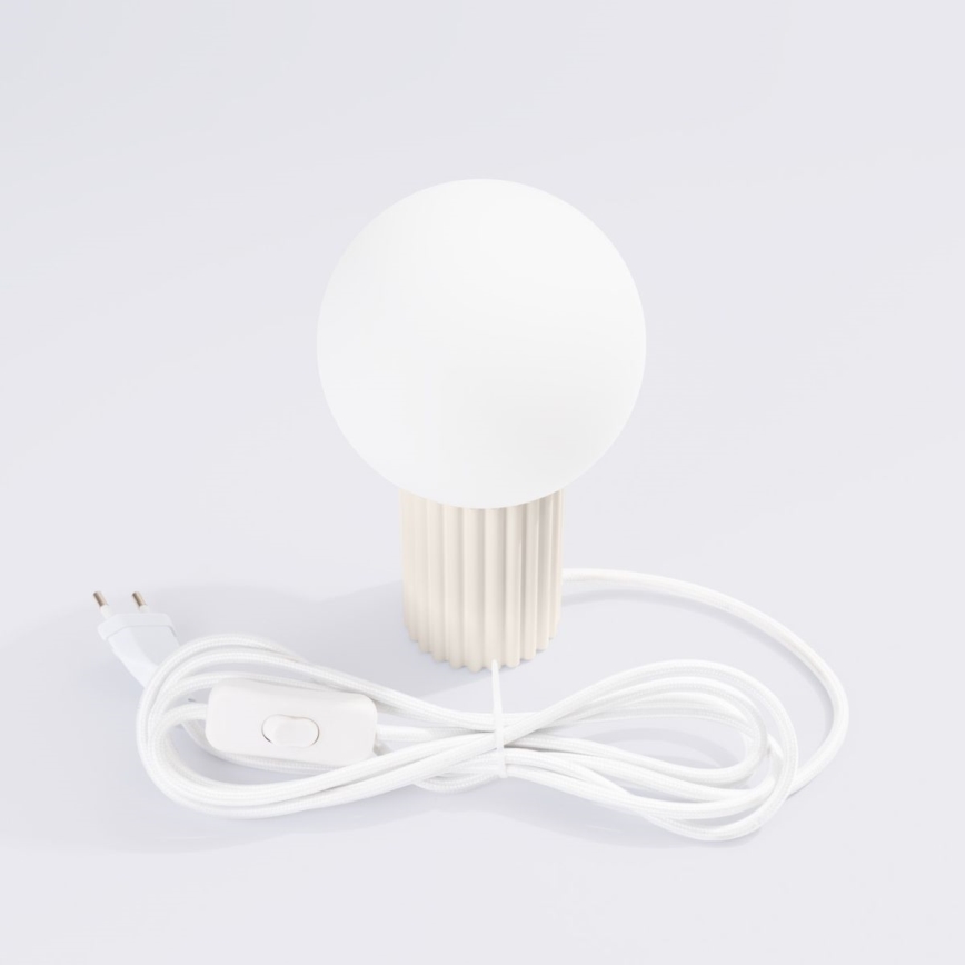Bordslampa HALO 1xG9/8W/230V diameter 12 cm grädde