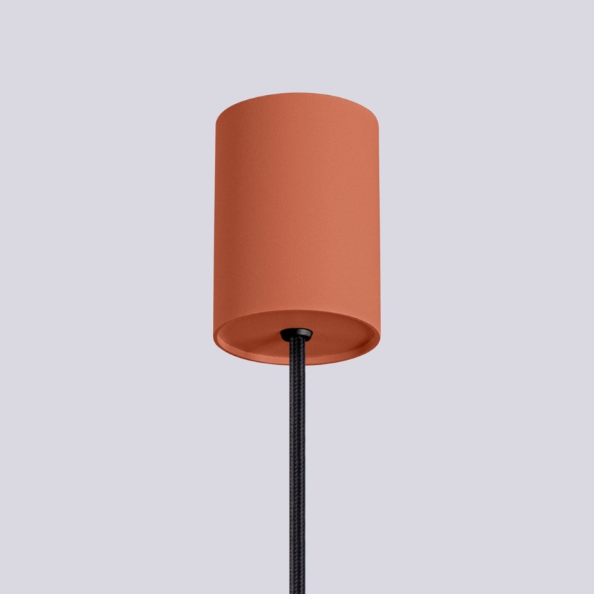 Ljuskrona med textilsladd HALO 1xG9/8W/230V diameter 12 cm orange
