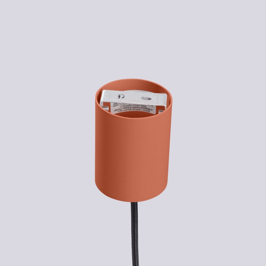 Ljuskrona med textilsladd HALO 1xG9/8W/230V diameter 12 cm orange