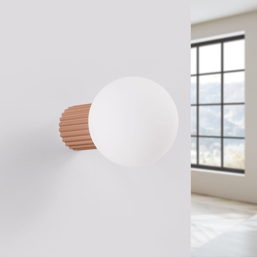 Vägglampa för badrum HALO 1xG9/8W/230V diameter 12 cm IP44 brun