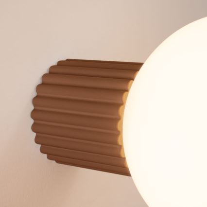 Vägglampa för badrum HALO 1xG9/8W/230V diameter 12 cm IP44 brun