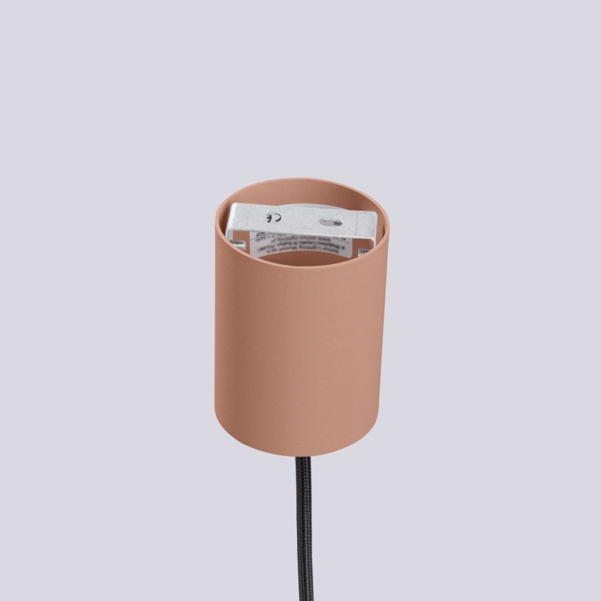 Ljuskrona med textilsladd HALO 1xG9/8W/230V diameter 12 cm brun