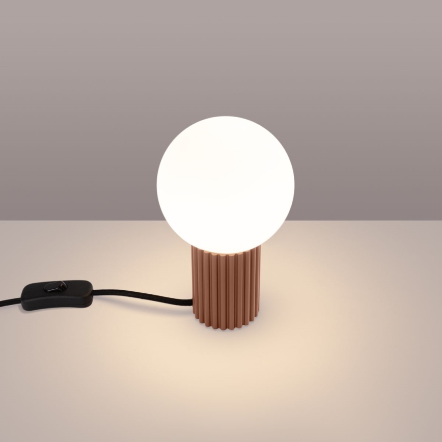 Bordslampa HALO 1xG9/8W/230V diameter 12 cm brun