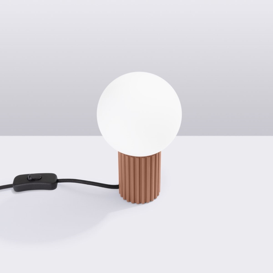 Bordslampa HALO 1xG9/8W/230V diameter 12 cm brun