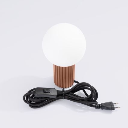 Bordslampa HALO 1xG9/8W/230V diameter 12 cm brun