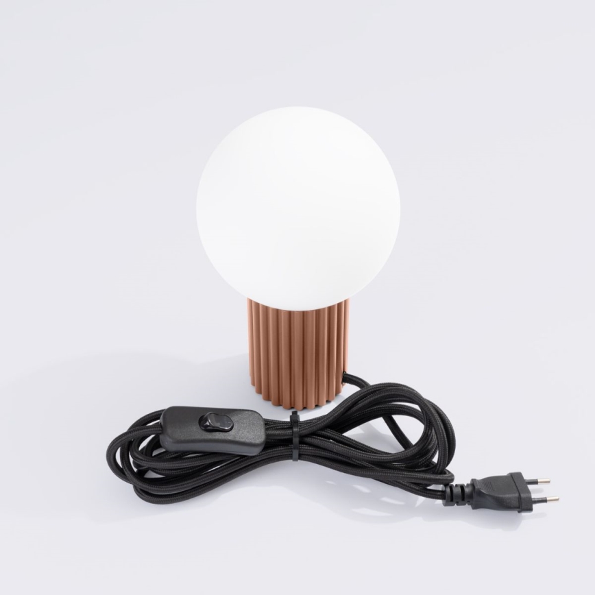 Bordslampa HALO 1xG9/8W/230V diameter 12 cm brun