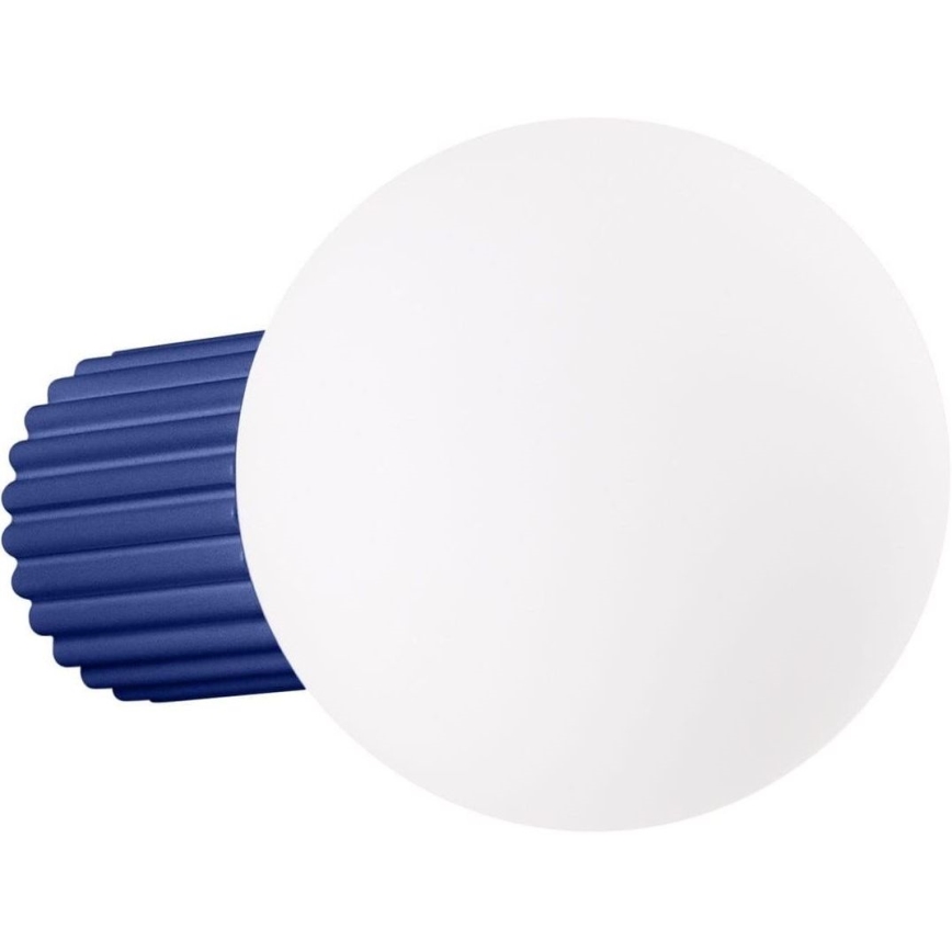 Vägglampa för badrum HALO 1xG9/8W/230V diameter 12 cm IP44 blå