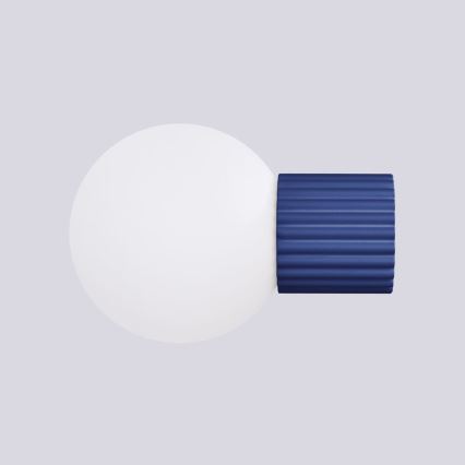 Vägglampa för badrum HALO 1xG9/8W/230V diameter 12 cm IP44 blå