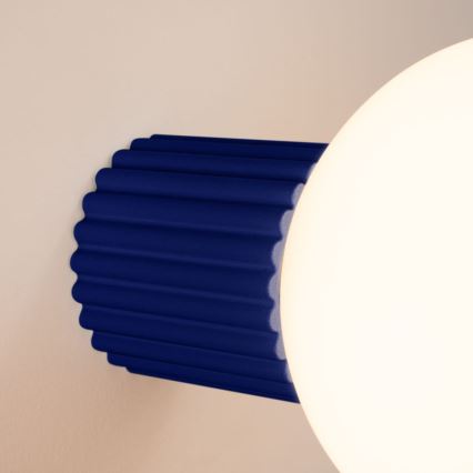 Vägglampa för badrum HALO 1xG9/8W/230V diameter 12 cm IP44 blå