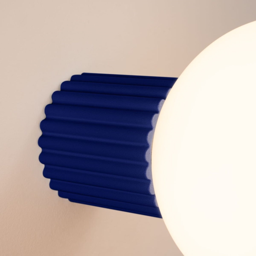 Vägglampa för badrum HALO 1xG9/8W/230V diameter 12 cm IP44 blå