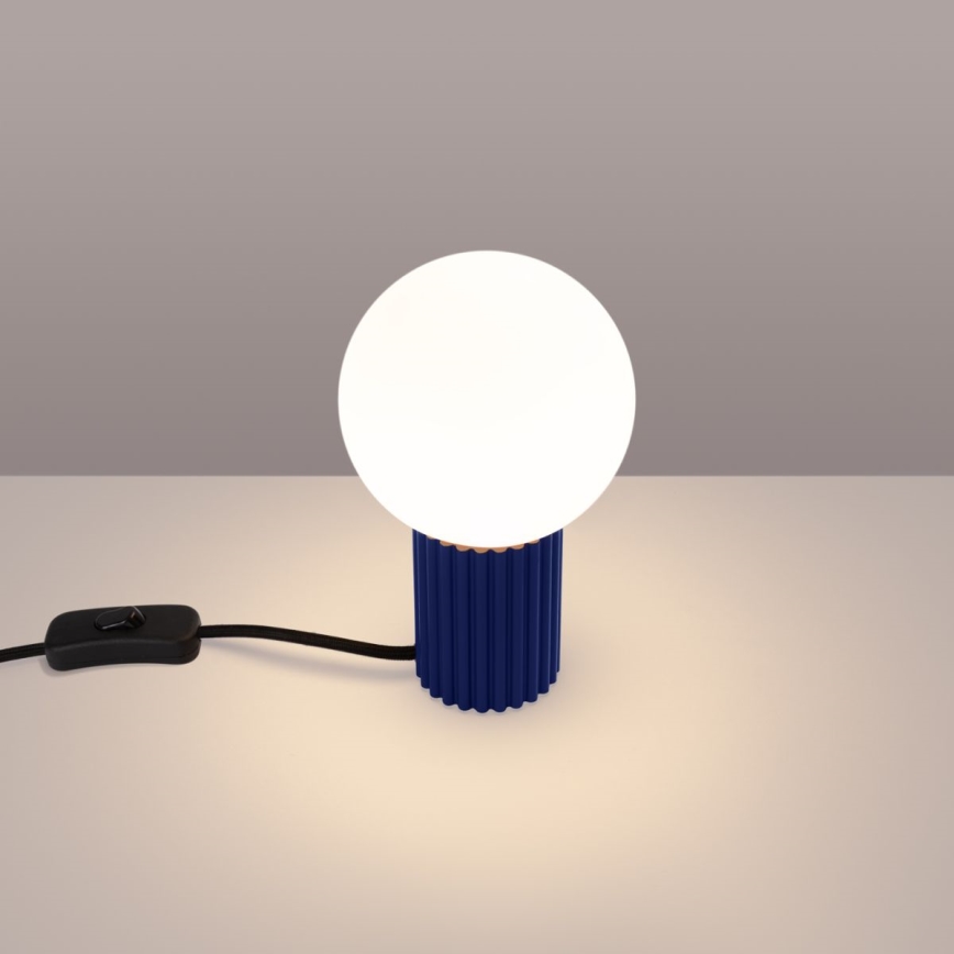 Bordslampa HALO 1xG9/8W/230V diameter 12 cm blå