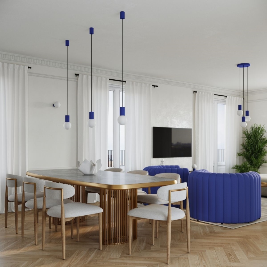 Bordslampa HALO 1xG9/8W/230V diameter 12 cm blå