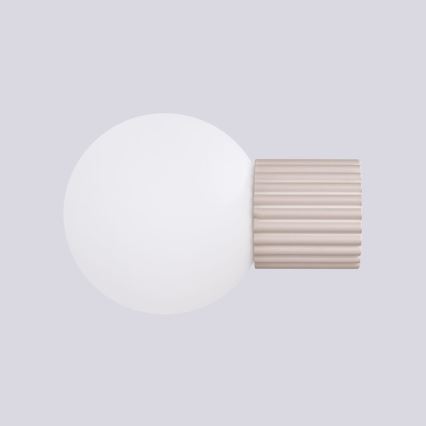Vägglampa för badrum HALO 1xG9/8W/230V diameter 12 cm IP44 beige