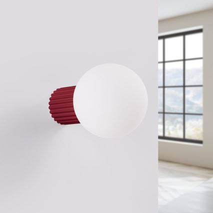 Vägglampa för badrum HALO 1xG9/8W/230V diameter 12 cm IP44 röd