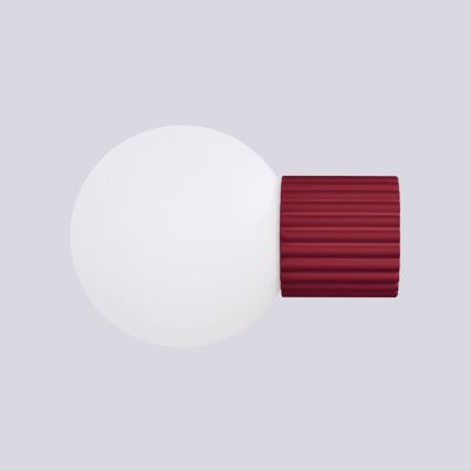Vägglampa för badrum HALO 1xG9/8W/230V diameter 12 cm IP44 röd