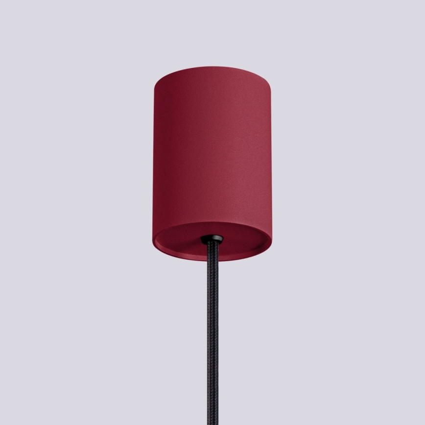 Ljuskrona med textilsladd HALO 1xG9/8W/230V diameter 12 cm röd