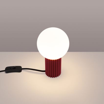 Bordslampa HALO 1xG9/8W/230V diameter 12 cm röd
