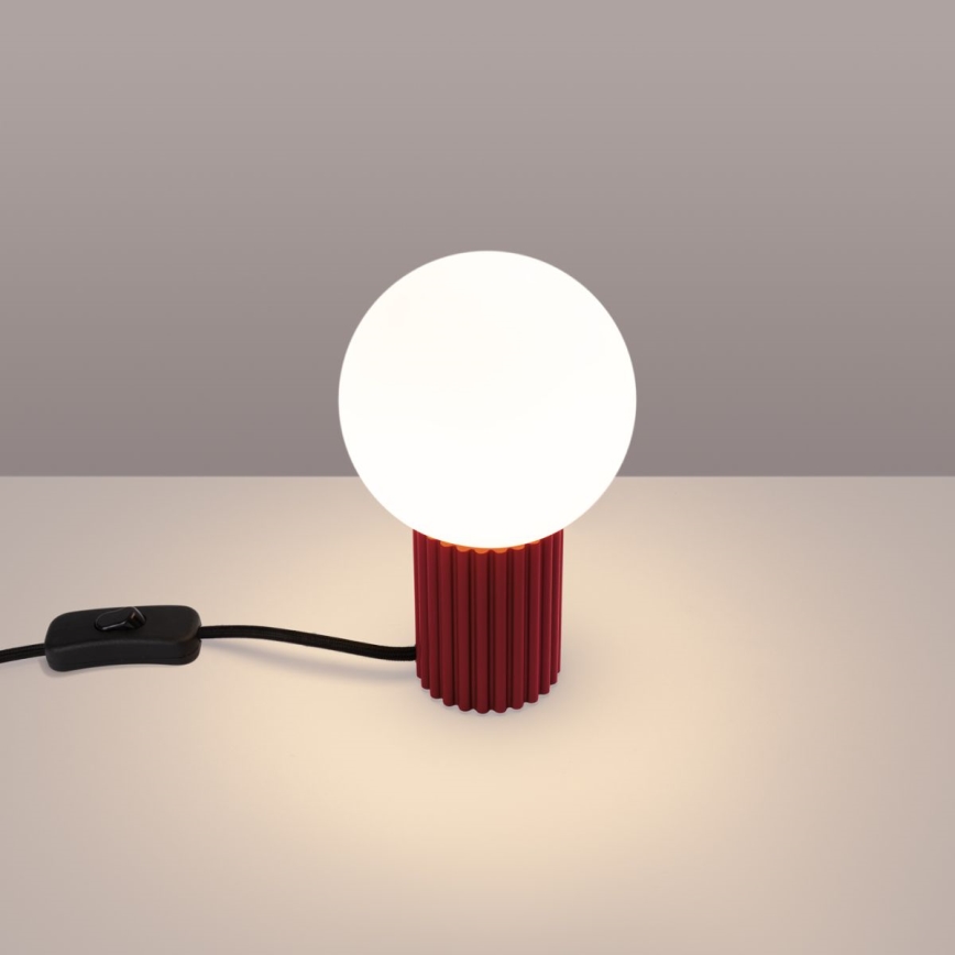 Bordslampa HALO 1xG9/8W/230V diameter 12 cm röd