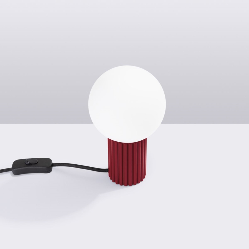 Bordslampa HALO 1xG9/8W/230V diameter 12 cm röd