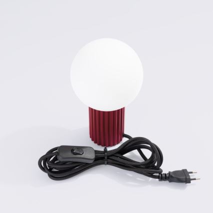 Bordslampa HALO 1xG9/8W/230V diameter 12 cm röd