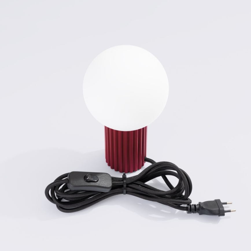 Bordslampa HALO 1xG9/8W/230V diameter 12 cm röd