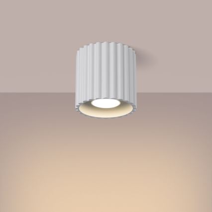 Spotarmatur AURA 1xGU10/10W/230V Ø 10 cm vit