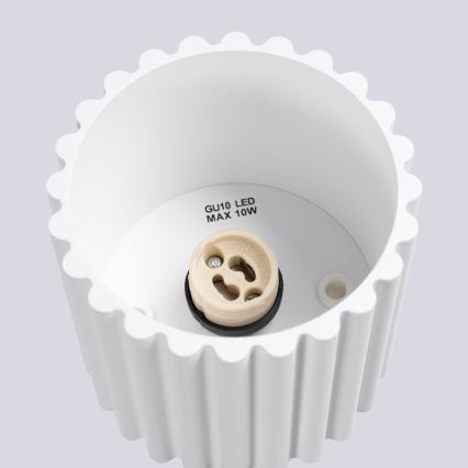 Spotarmatur AURA 1xGU10/10W/230V Ø 10 cm vit