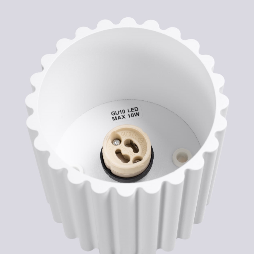 Spotarmatur AURA 1xGU10/10W/230V Ø 10 cm vit