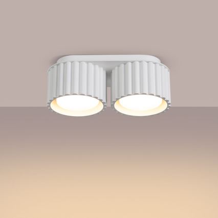 Spotlampa AURA 2xGX53/10W/230V vit