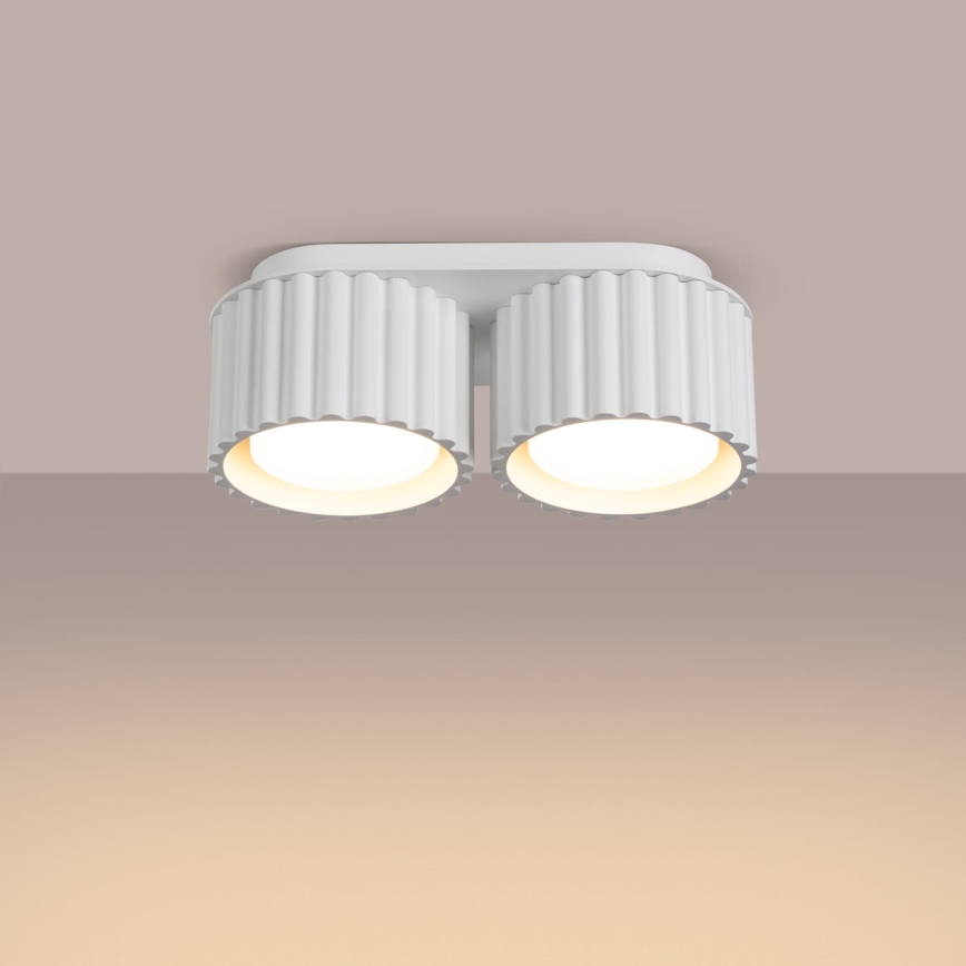 Spotlampa AURA 2xGX53/10W/230V vit