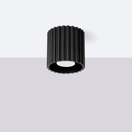 Spotlampa AURA 1xGU10/10W/230V Ø 10 cm svart