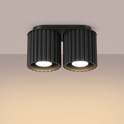 Spotlampa AURA 2xGU10/10W/230V svart