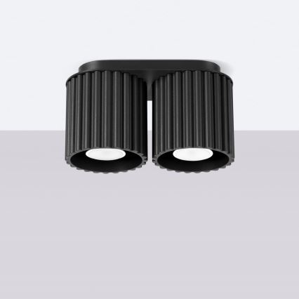 Spotlampa AURA 2xGU10/10W/230V svart