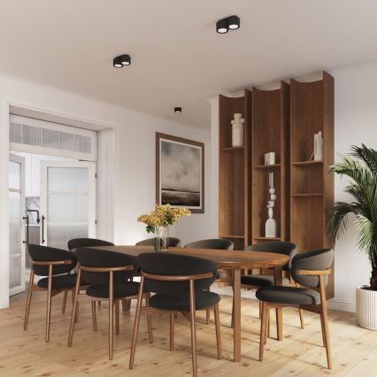 Spotlampa AURA 1xGX53/10W/230V 6 cm svart