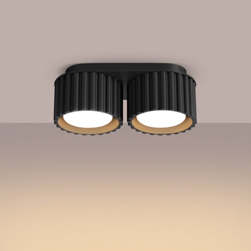 Spotlampa AURA 2xGX53/10W/230V svart