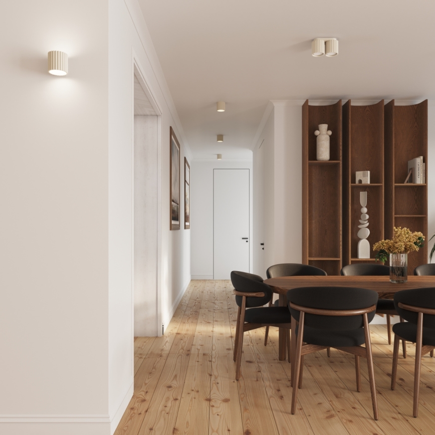 AURA spotlampa 1xGU10/10W/230V, 10 cm, krämvit