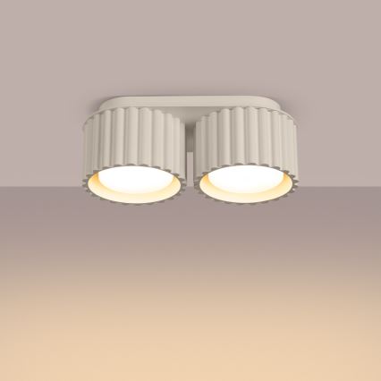 Spotlampa AURA 2xGX53/10W/230V krämvit