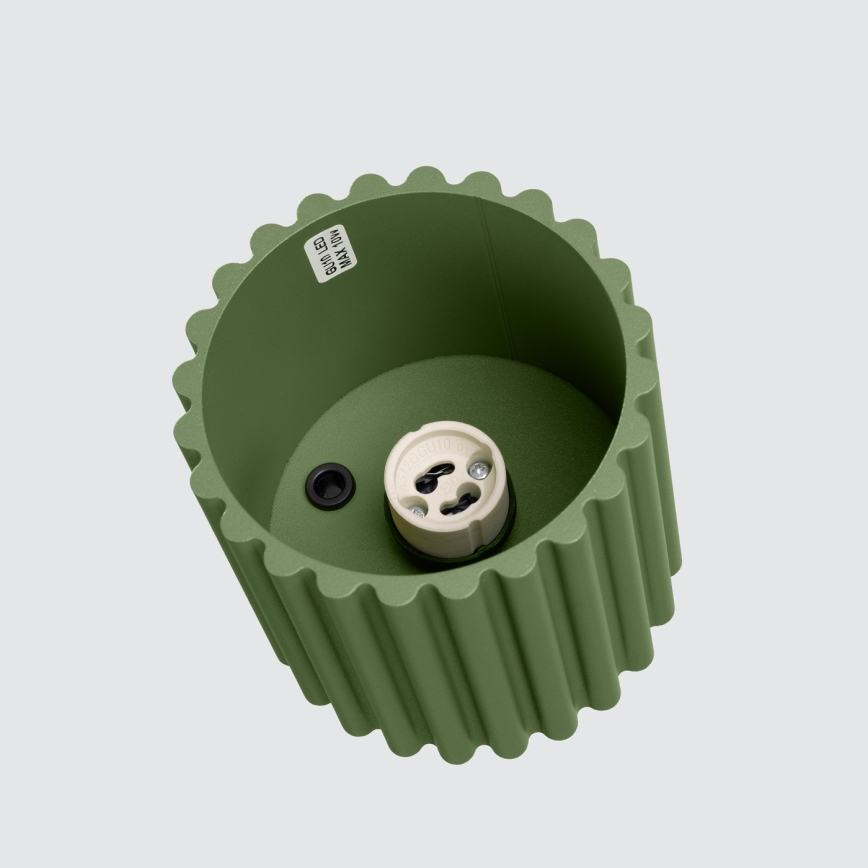 Spotlampa AURA 1xGU10/10W/230V 10 cm grön