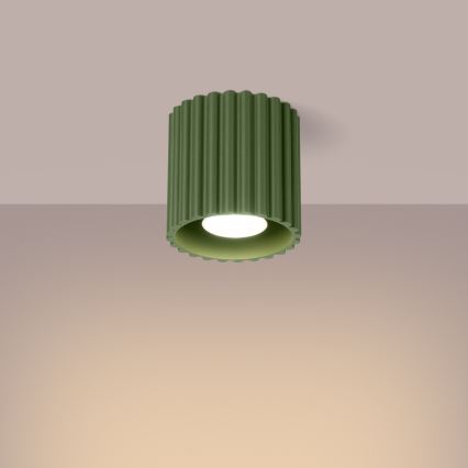 Spotlampa AURA 1xGU10/10W/230V Ø 10 cm, grön
