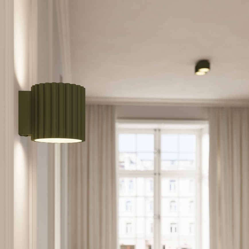 Spotlampa AURA 2xGX53/10W/230V grön