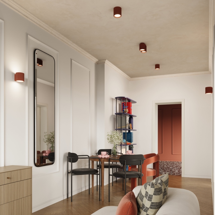 Spotlampa AURA 1xGU10/10W/230V 10 cm orange