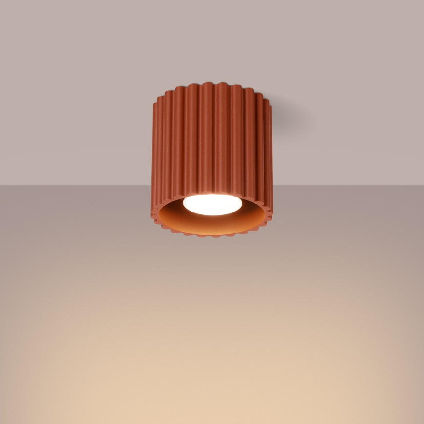 Spotlampa AURA 1xGU10/10W/230V Ø 10 cm orange
