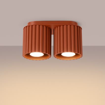 Spotlampa AURA 2xGU10/10W/230V, orange
