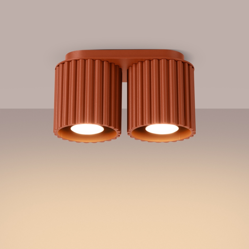 Spotlampa AURA 2xGU10/10W/230V, orange