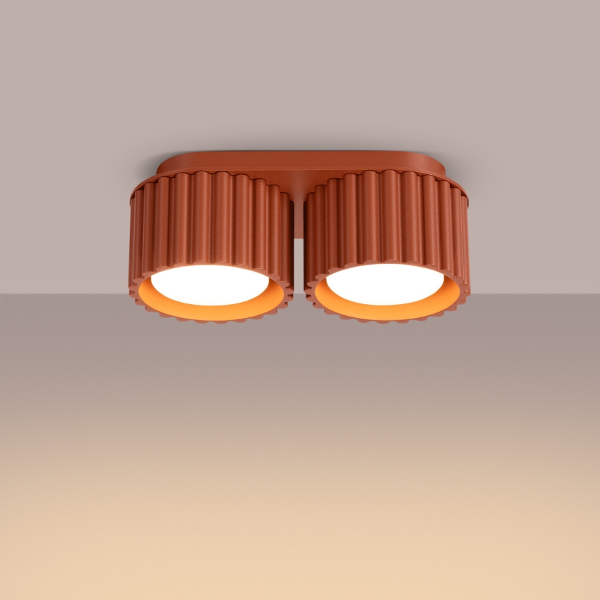 Spotlampa AURA 2xGX53/10W/230V orange