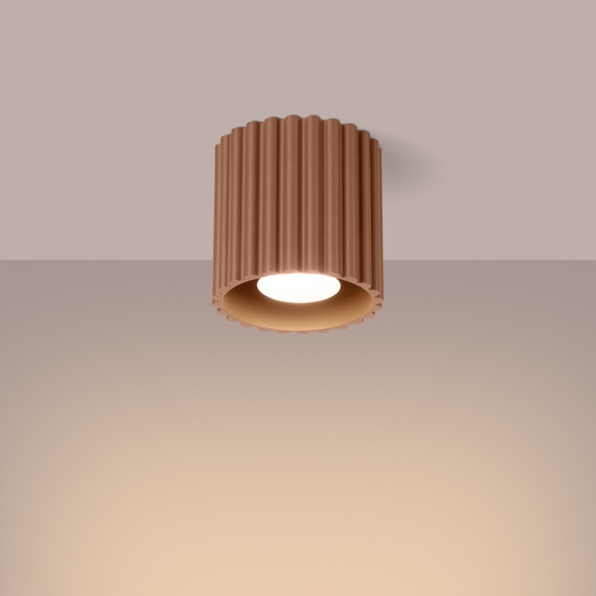 Spotarmatur AURA 1xGU10/10W/230V Ø 10 cm brun