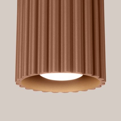 Spotarmatur AURA 1xGU10/10W/230V Ø 10 cm brun